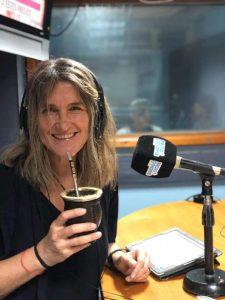 Pilu Giraudo from Argentina during a radio interview